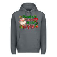Rock santas favorite hair stylist Premium Hoodie - MaliasSmallBusiness
