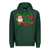 Sports Green santas favorite hair stylist Premium Hoodie - MaliasSmallBusiness