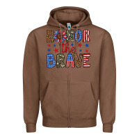 Chestnut honor the brave Zipper Hoodie - Artiststas