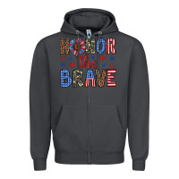 Honor The Brave Zipper Hoodie | Teevron