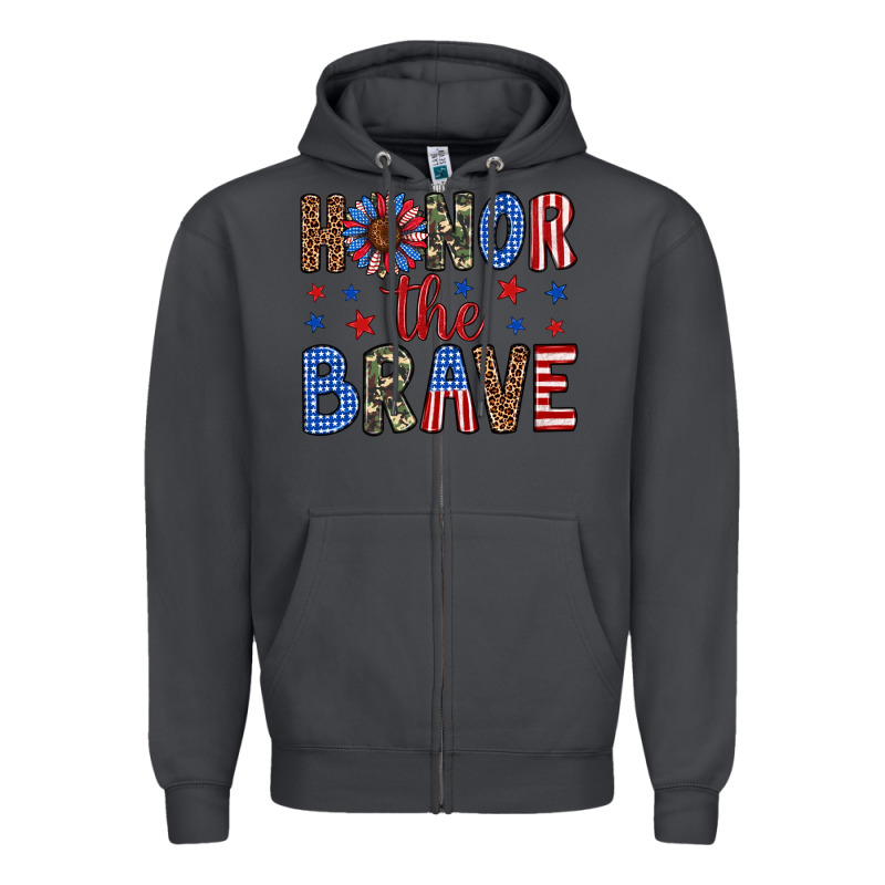 Honor The Brave Zipper Hoodie by Artiststas | Teevron