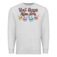 Dove Grey god says you are easter Premium Sweatshirt - MaliasSmallBusiness