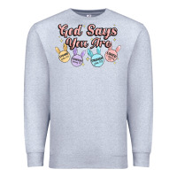Heather Grey god says you are easter Premium Sweatshirt - MaliasSmallBusiness