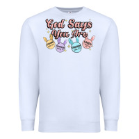 White god says you are easter Premium Sweatshirt - MaliasSmallBusiness