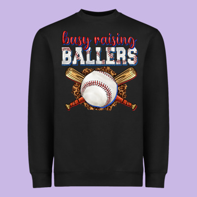 Heavyweight Sweatshirt busy raising ballers baseball