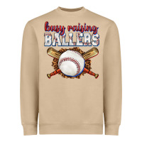 Mushroom busy raising ballers baseball Heavyweight Sweatshirt - texasbilliewilder