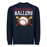 Navy busy raising ballers baseball Heavyweight Sweatshirt - texasbilliewilder