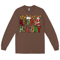 Chestnut happy holiday christmas Long Sleeve Tee - FaDigitalArtStudio