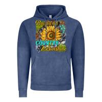 Vintage Denim raised on country and sunshine Vintage Hoodie - texasbilliewilder