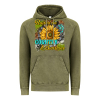 Vintage Olive raised on country and sunshine Vintage Hoodie - texasbilliewilder