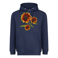 Navy ring o fine sunflower Heavyweight Hoodie - LillyAllenDesigns