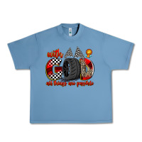 Pebble Blue with god all things are possible Urban Heavy Tee - Zillion Design Studio