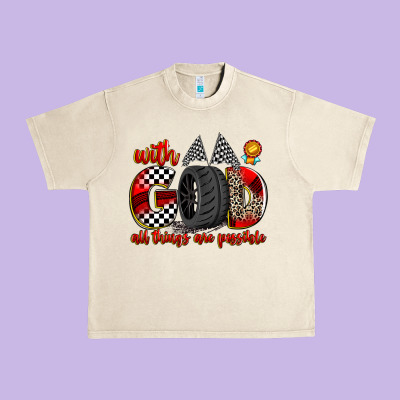 With God All Things Are Possible Urban Heavy Tee Designed By Zillion Design Studio