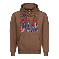Chestnut hooray for the usa Zipper Hoodie - Artiststas
