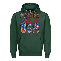 Sports Green hooray for the usa Zipper Hoodie - Artiststas