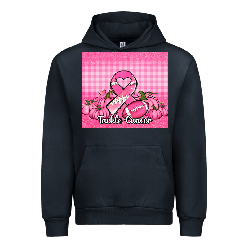 Tackle Cancer Pumpkins Football And Ribbon Urban Hoodie by Jasminsmagicworld | Teevron