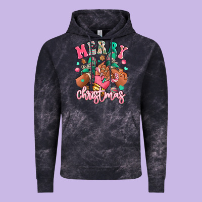 Vintage Hoodie pink merry christmas black girl sneakers