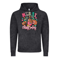 Vintage Black pink merry christmas black girl sneakers Vintage Hoodie - RanaPortraitStore