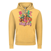 Vintage Mustard pink merry christmas black girl sneakers Vintage Hoodie - RanaPortraitStore