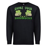 Black shake your shamrocks Premium Sweatshirt - MaliasSmallBusiness
