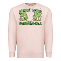 Pale Pink shake your shamrocks Premium Sweatshirt - MaliasSmallBusiness