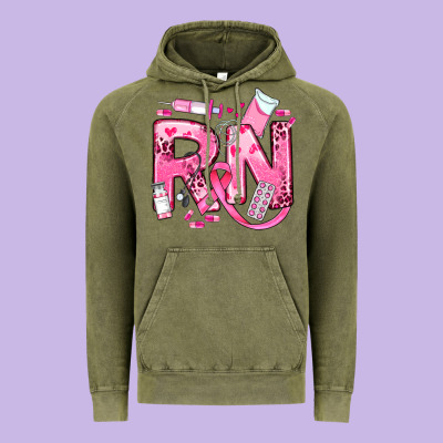 Breast Cancer Rn Registered Nurse Vintage Hoodie Designed By Jahusdesignshop