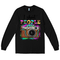 Black i shoot people tie dye gemstone vintage camera Long Sleeve Tee - FaDigitalArtStudio