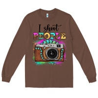 Chestnut i shoot people tie dye gemstone vintage camera Long Sleeve Tee - FaDigitalArtStudio