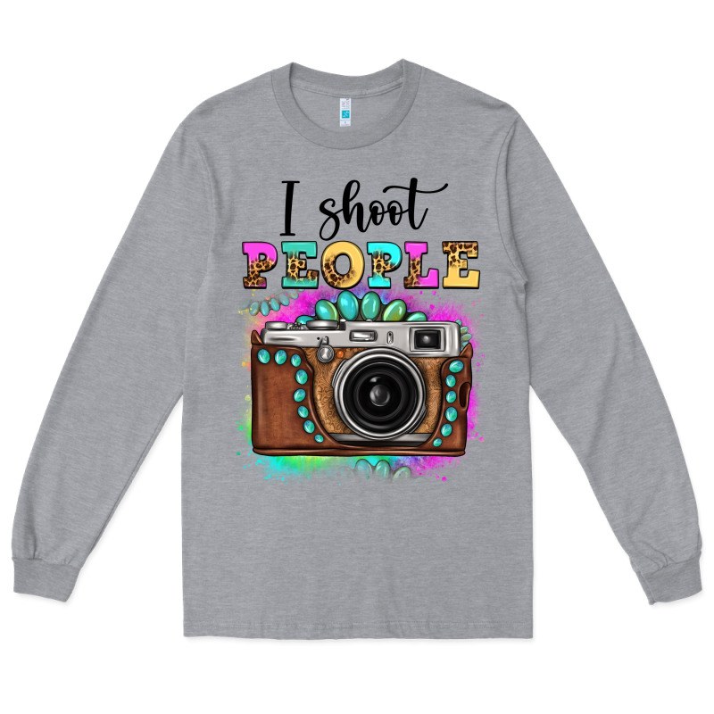 I Shoot People Tie Dye Gemstone Vintage Camera Long Sleeve Tee by FaDigitalArtStudio | Teevron