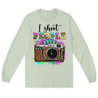 Matcha i shoot people tie dye gemstone vintage camera Long Sleeve Tee - FaDigitalArtStudio