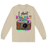 Mushroom i shoot people tie dye gemstone vintage camera Long Sleeve Tee - FaDigitalArtStudio