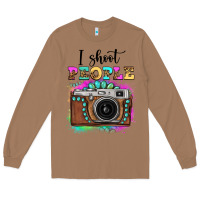 Toasted Coconut i shoot people tie dye gemstone vintage camera Long Sleeve Tee - FaDigitalArtStudio