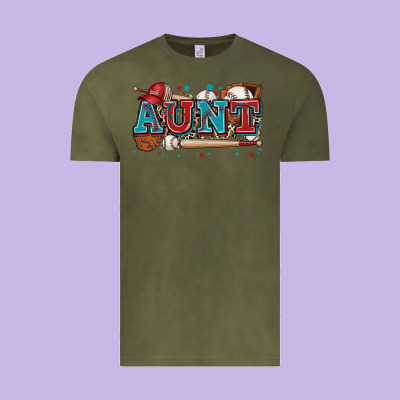 Aunt Baseball Vintage Tee Designed By Zillion Design Studio