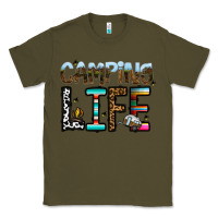 Army Green camping life Classic Tee - CowhideDigitalArt