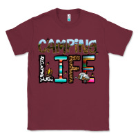 Burgundy camping life Classic Tee - CowhideDigitalArt