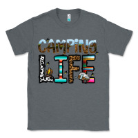 Charcoal Heather camping life Classic Tee - CowhideDigitalArt