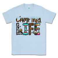 Dusty Blue camping life Classic Tee - CowhideDigitalArt