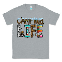 Heather Grey camping life Classic Tee - CowhideDigitalArt