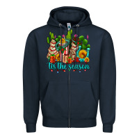 Navy tis the season christmas tree  cake Zipper Hoodie - AdoDesignShop