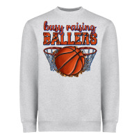Heather Grey busy raising ballers basketball Heavyweight Sweatshirt - texasbilliewilder