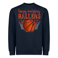 Busy Raising Ballers Basketball Heavyweight Sweatshirt | Teevron
