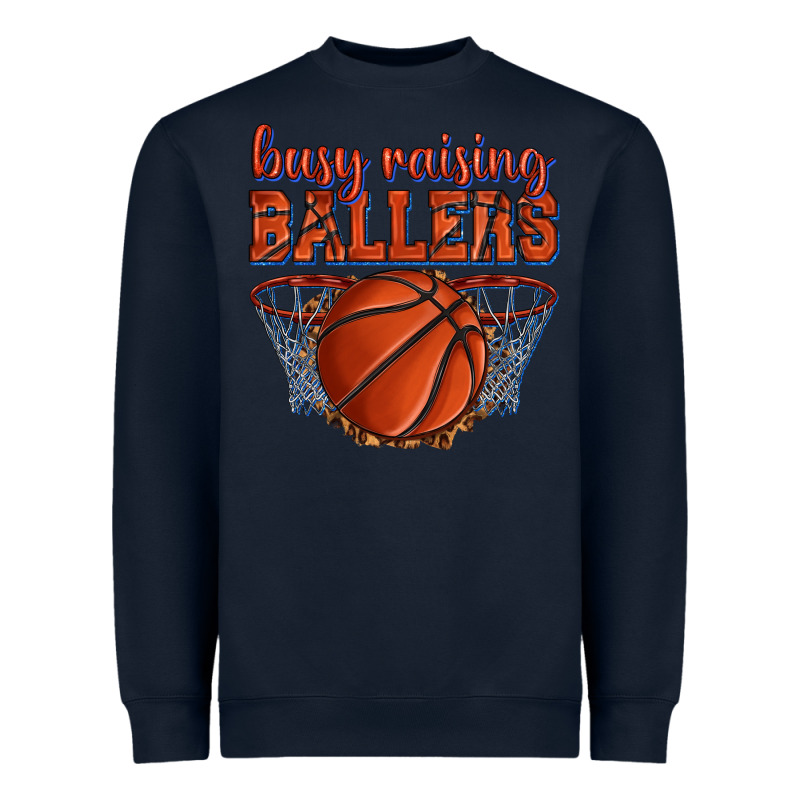 Busy Raising Ballers Basketball Heavyweight Sweatshirt by texasbilliewilder | Teevron