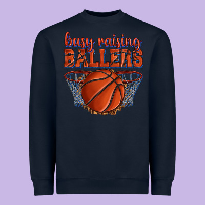 Heavyweight Sweatshirt busy raising ballers basketball