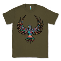 Army Green aztec leopard thunderbird Classic Tee - RanaPortraitStore