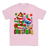 Bubblegum Pink my first christmas stitch Classic Tee - AdoDesignShop
