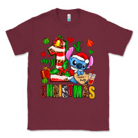 Burgundy my first christmas stitch Classic Tee - AdoDesignShop