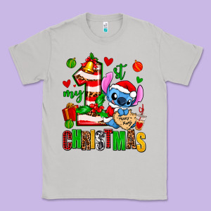 My First Christmas Stitch Classic Tee Designed By Adodesignshop