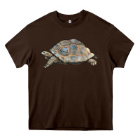 Chocolate Brown Tortoise Illustrations Heavy Core Tee - LillyAllenDesigns