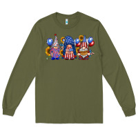 Army Green america gnomes Long Sleeve Tee - RacoonDesign