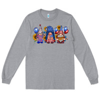 Heather Grey america gnomes Long Sleeve Tee - RacoonDesign